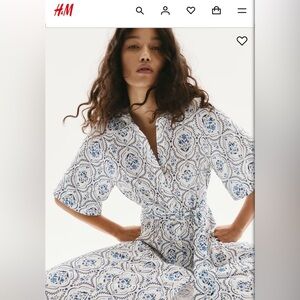 H&M Tie Belt Shirt Dress - EUC